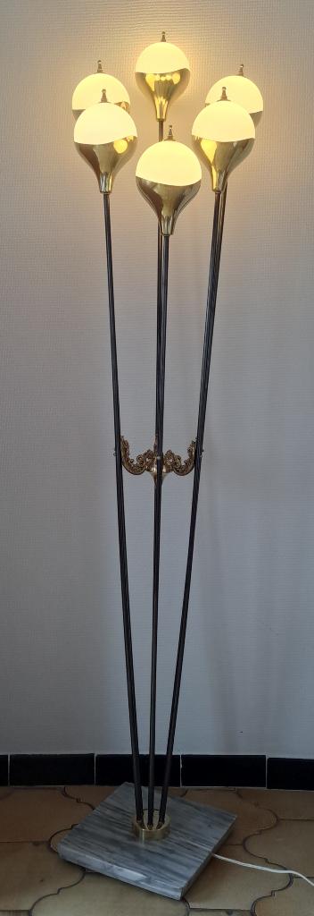 Stilnovo staande lamp italy Eerste editie1950/60, Huis en Inrichting, Lampen | Vloerlampen, Zo goed als nieuw, Glas, Metaal, Ophalen