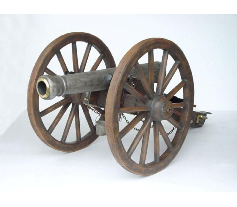 Cannon with Wagon Wheels – Kanon Lengte 82 cm, Verzamelen, Beelden en Beeldjes, Nieuw, Ophalen