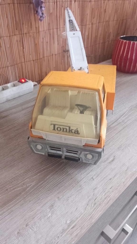 jouet ancien tonka camion  remorqueur en métal, Ophalen