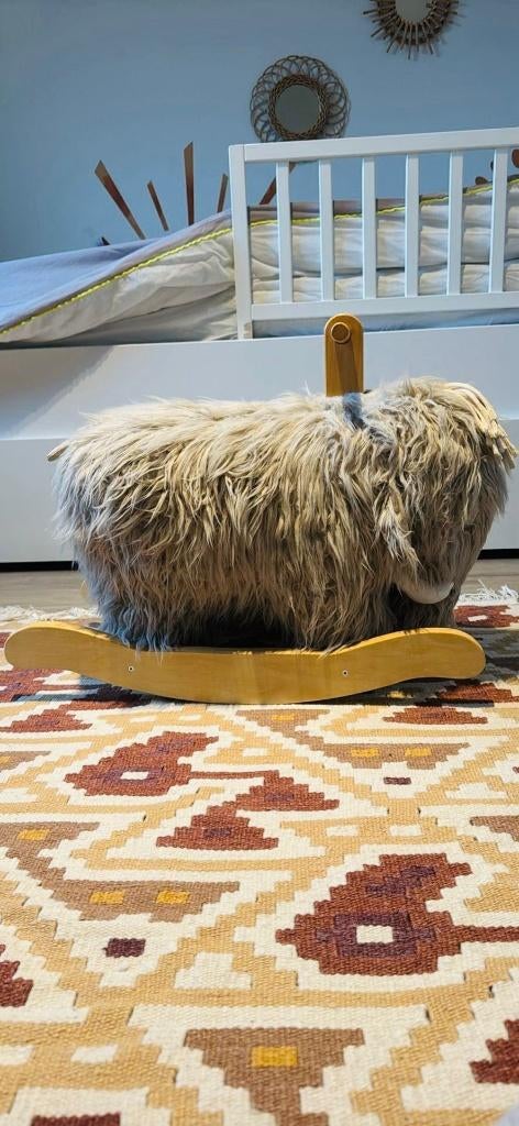 Balançoire à mammouth en bois — unique et décorative, Enlèvement, Utilisé
