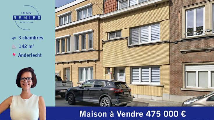 Magnifique maison pleine de charme et de potentiel, Immo, Maisons à vendre, 149 m², Maison 2 façades, Jusqu'à 200 m², 3 pièces