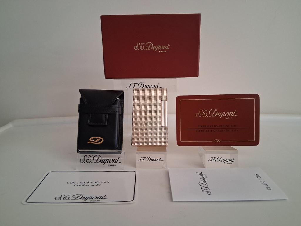 Dupont Aansteker L2 Diamant Model Met PING Geluid ZGAN., Verzamelen, Ophalen of Verzenden, Zo goed als nieuw, Aansteker