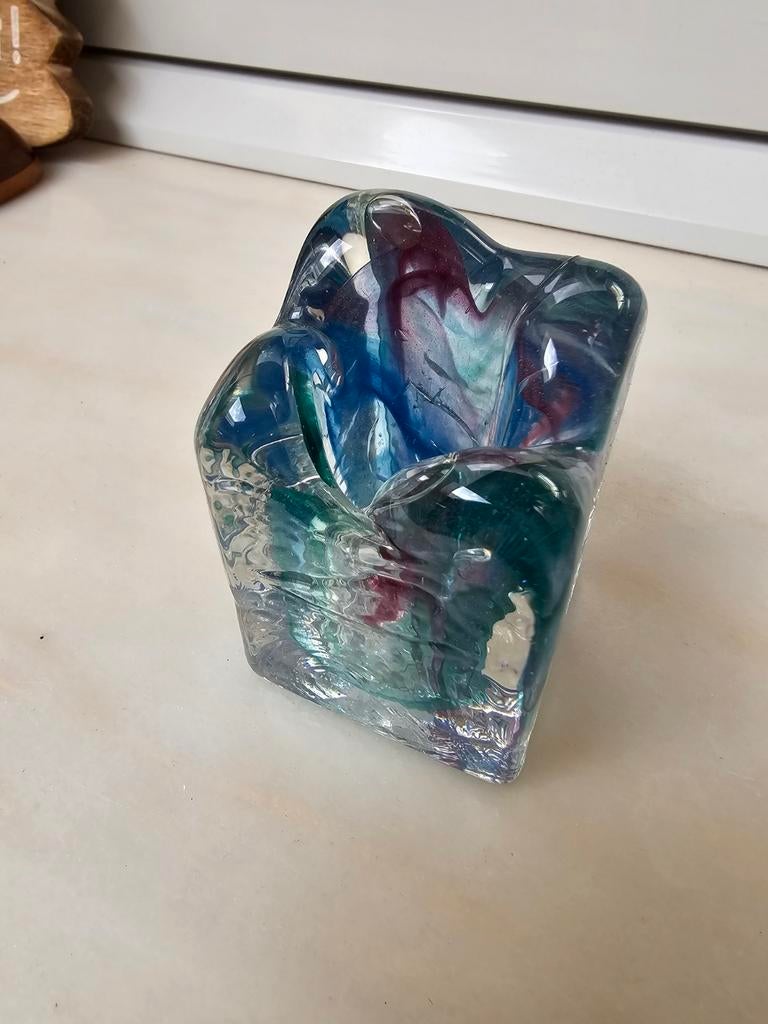 Kaarsenhouder uit glas, Ophalen of Verzenden