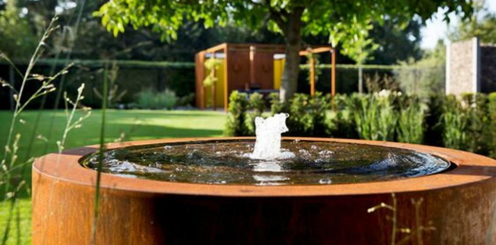 cortenstaal ronde watertafel, Verzenden, Nieuw, Overige materialen, Fontein