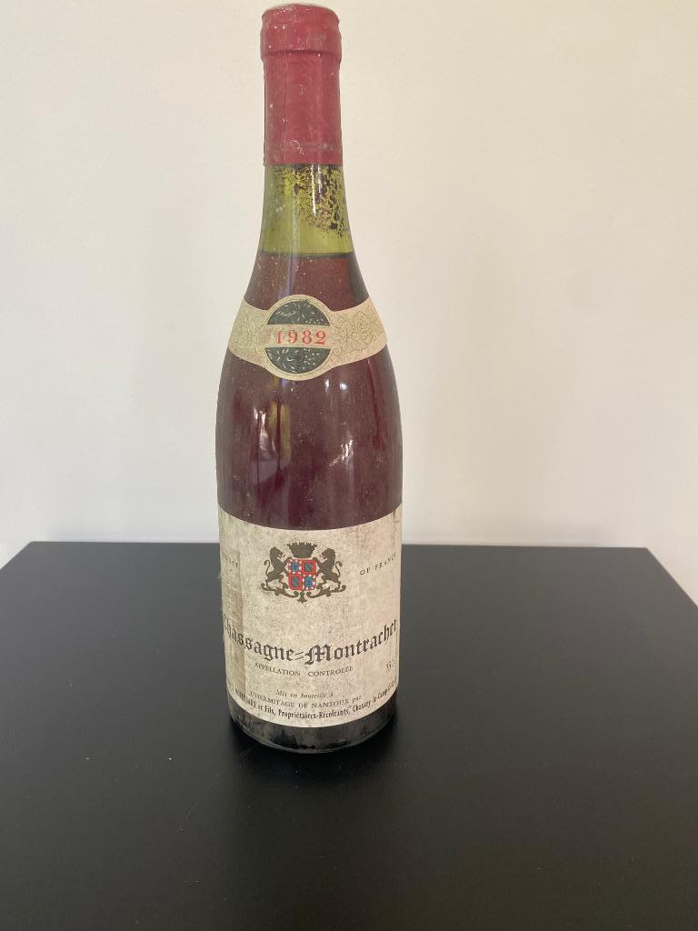Chassagne Montrachet AC 1982 Moreteaux MEB Hermi de Nantouxx, Gebruikt, Frankrijk, Ophalen of Verzenden, Witte wijn