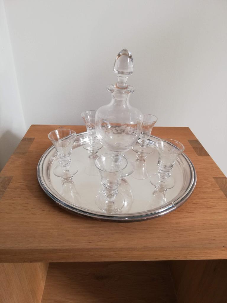 Fink Design schaal + karaf + 5 glaasjes, Antiek en Kunst, Ophalen