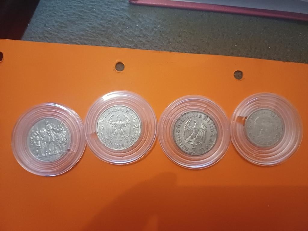 4 duitse zilvermunten  2-3-5 reichsmark, Enlèvement ou Envoi