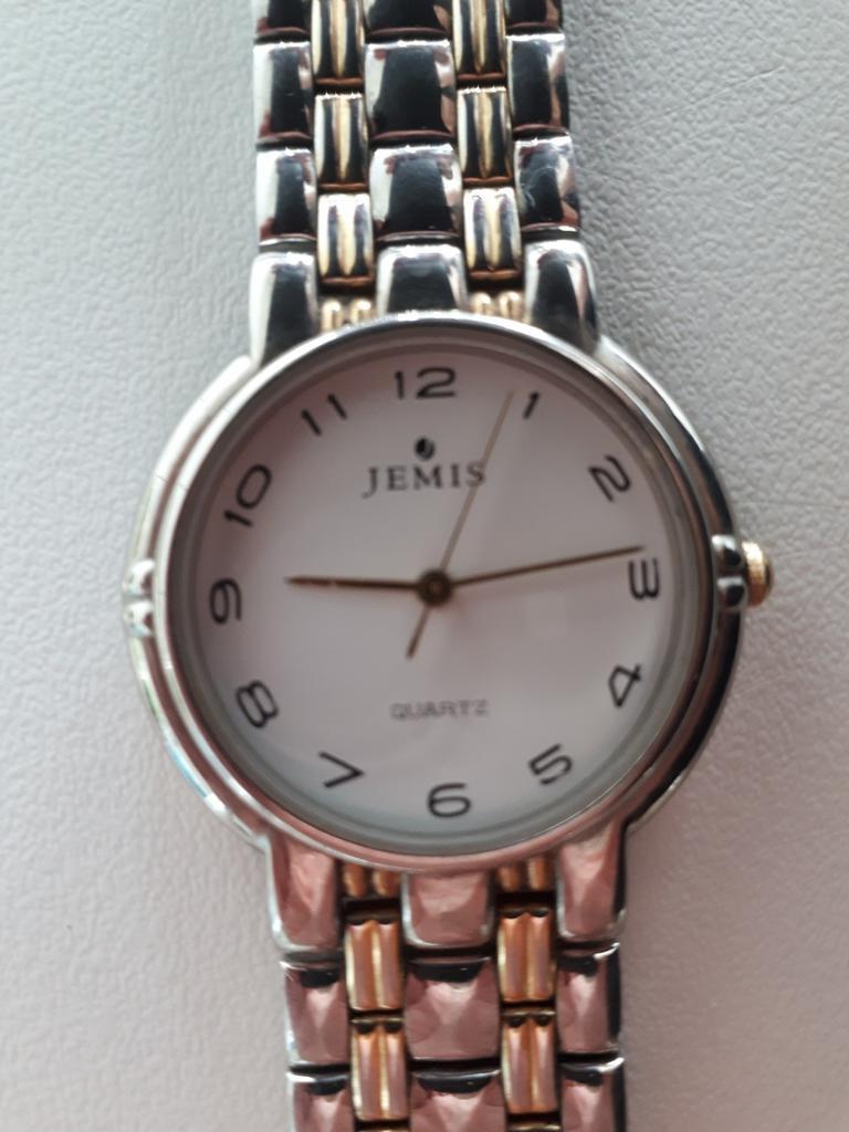 Vintage Jemis Quartz horloge, Overige merken, Staal, Gebruikt, Staal