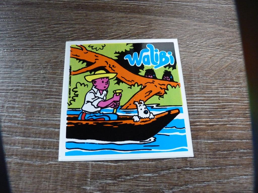 oude sticker Kuifje Walibi, Ophalen of Verzenden, Nieuw, Strip of Tekenfilm
