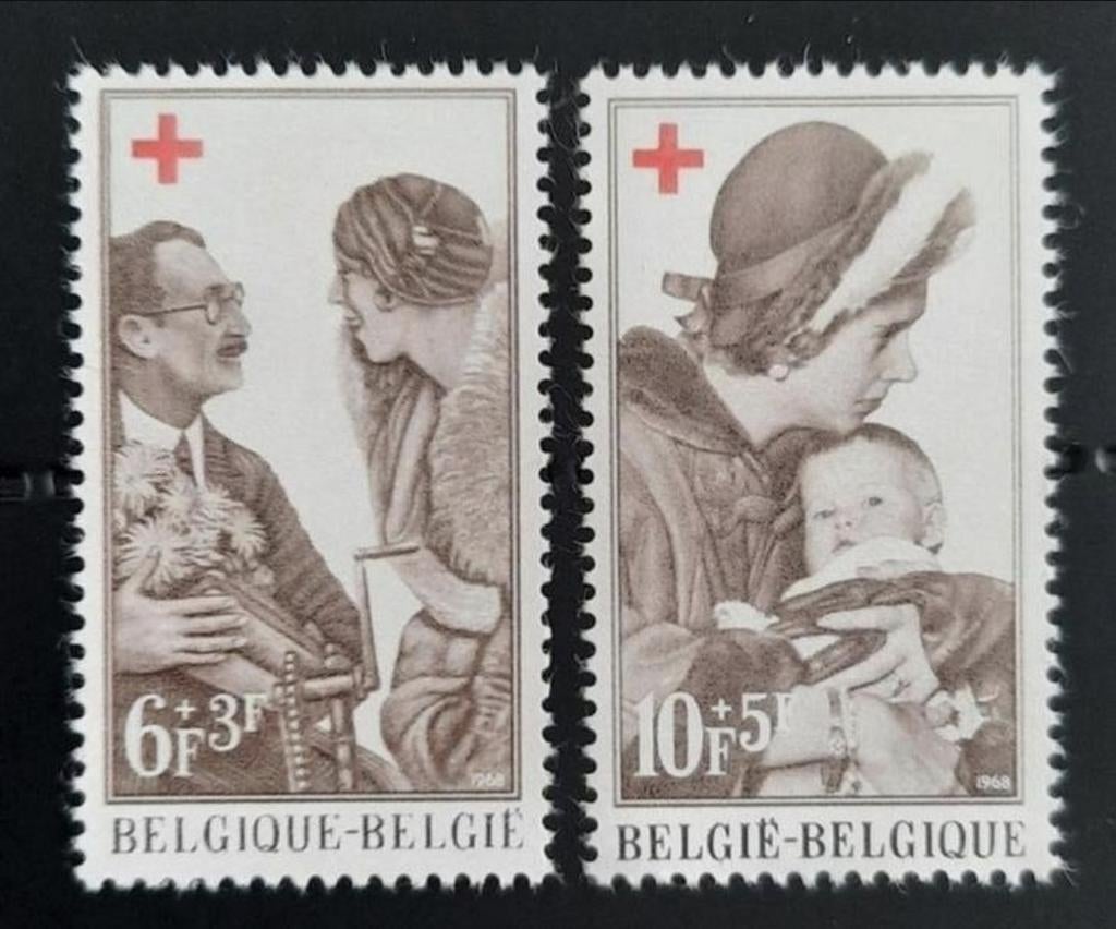 Belgique : COB 1454/55 ** Croix-Rouge 1968., Sans timbre, Neuf, Enlèvement ou Envoi, Non oblitéré
