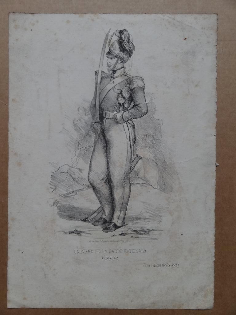 Uniforme de la Garde nationale, cavalerie, 20 octobre 1851, Envoi