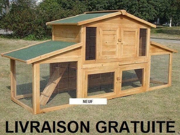 Poulailler abri poule XXL caille coq volaille clapier GEANT, Envoi, Neuf, Poulailler