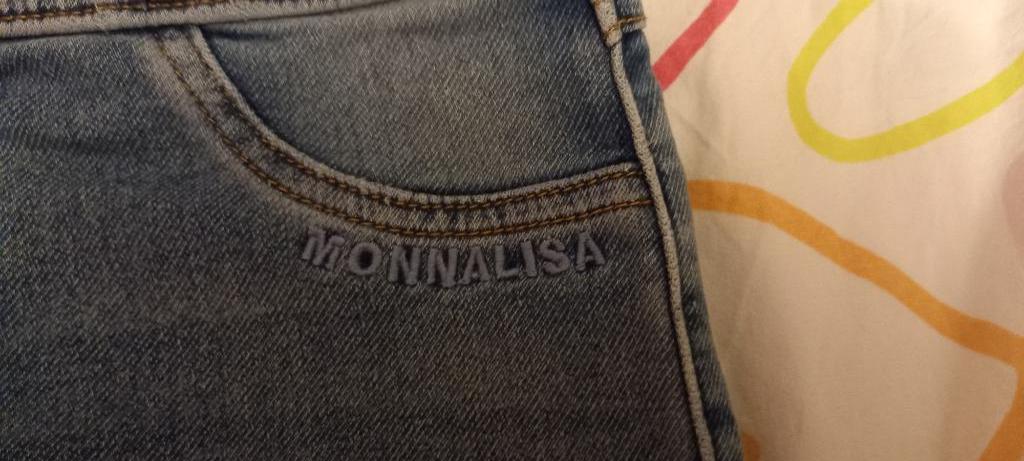 jeans broek monnalisa maat 140, Broek, Meisje, Ophalen of Verzenden, Zo goed als nieuw