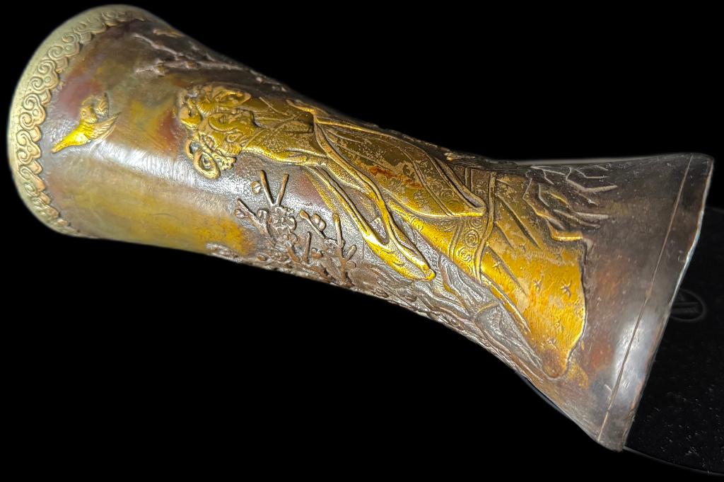 Vaas Brons Verguld Beker Gilt Chinees China, Ophalen of Verzenden, Brons