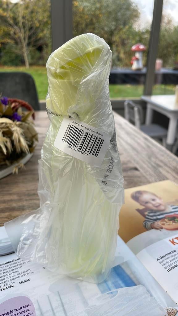 Handtasflesje tupperware, Sport en Fitness, Drinkbussen, Nieuw, Ophalen of Verzenden