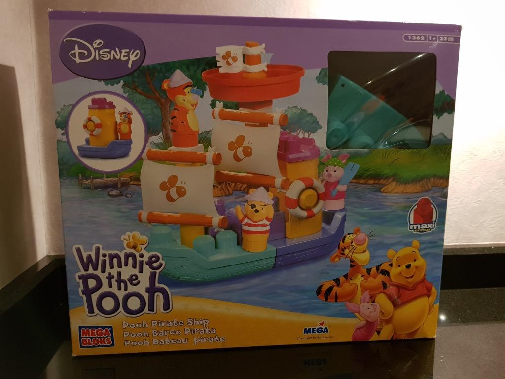 Megabloks Winnie The Pooh piratenschip, Kinderen en Baby's, Ophalen, Zo goed als nieuw, Megabloks