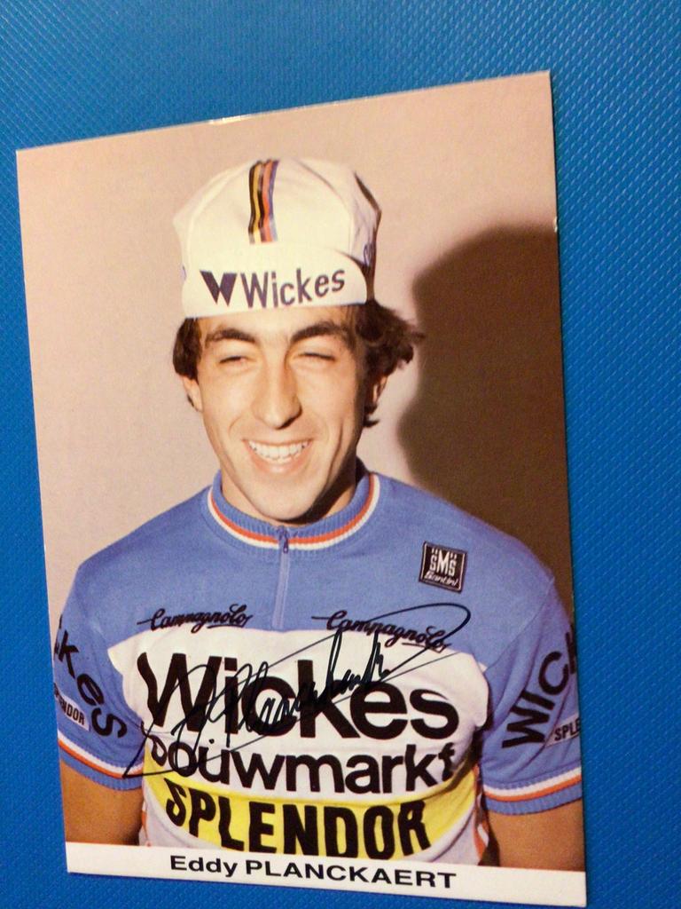 wielerkaart 1982 team splendor eddy planckaert signe, Envoi, Comme neuf