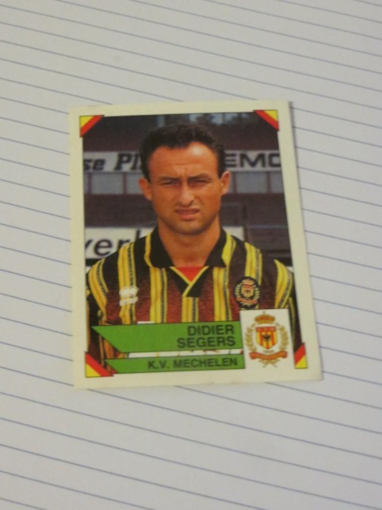 Voetbal: Sticker football 95 : Didier Segers - KV Mechelen, Hobby en Vrije tijd, Ophalen of Verzenden, Nieuw, Sticker