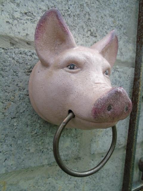 tête de cochon en fonte pat couleur porte serviettes, Jardin & Terrasse, Enlèvement ou Envoi, Neuf