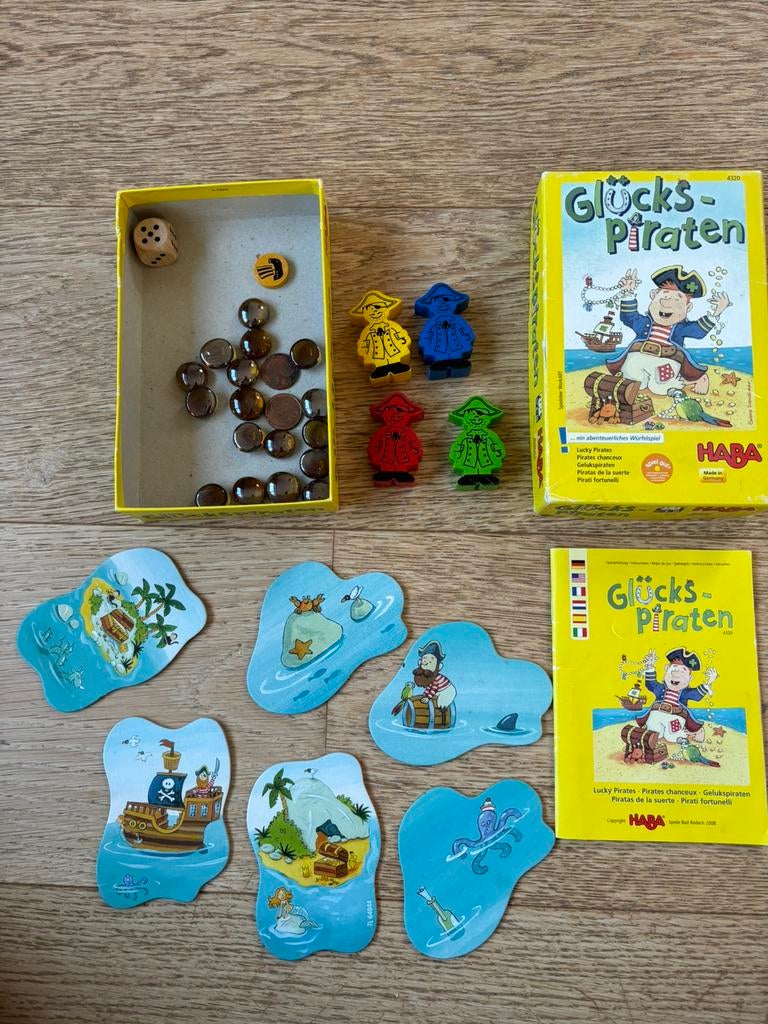 Glückspiraten spel, Ophalen, Gebruikt