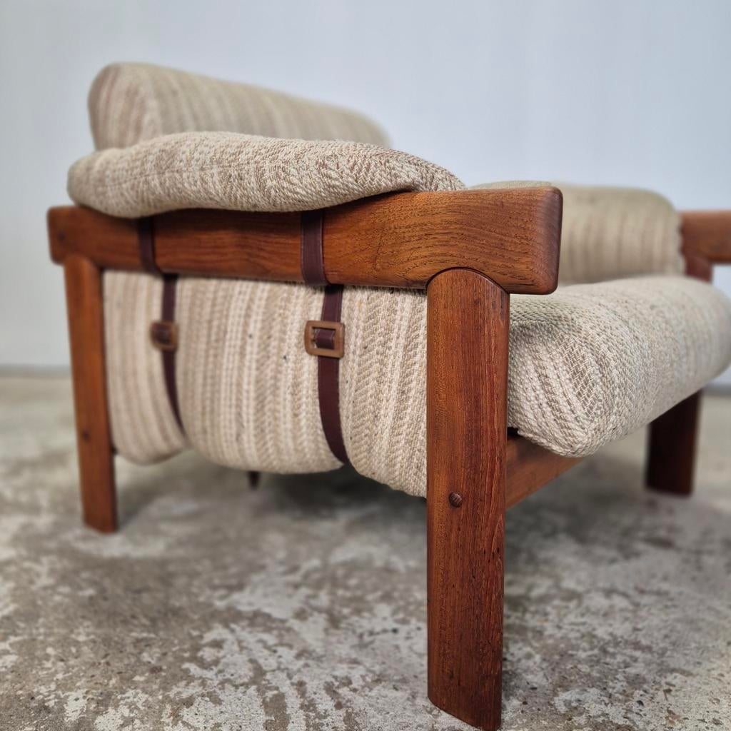 H.W. Klein Bramin vintage jaren 60 lounge relax stoelen teak, Ophalen, Gebruikt, Stof, 75 tot 100 cm