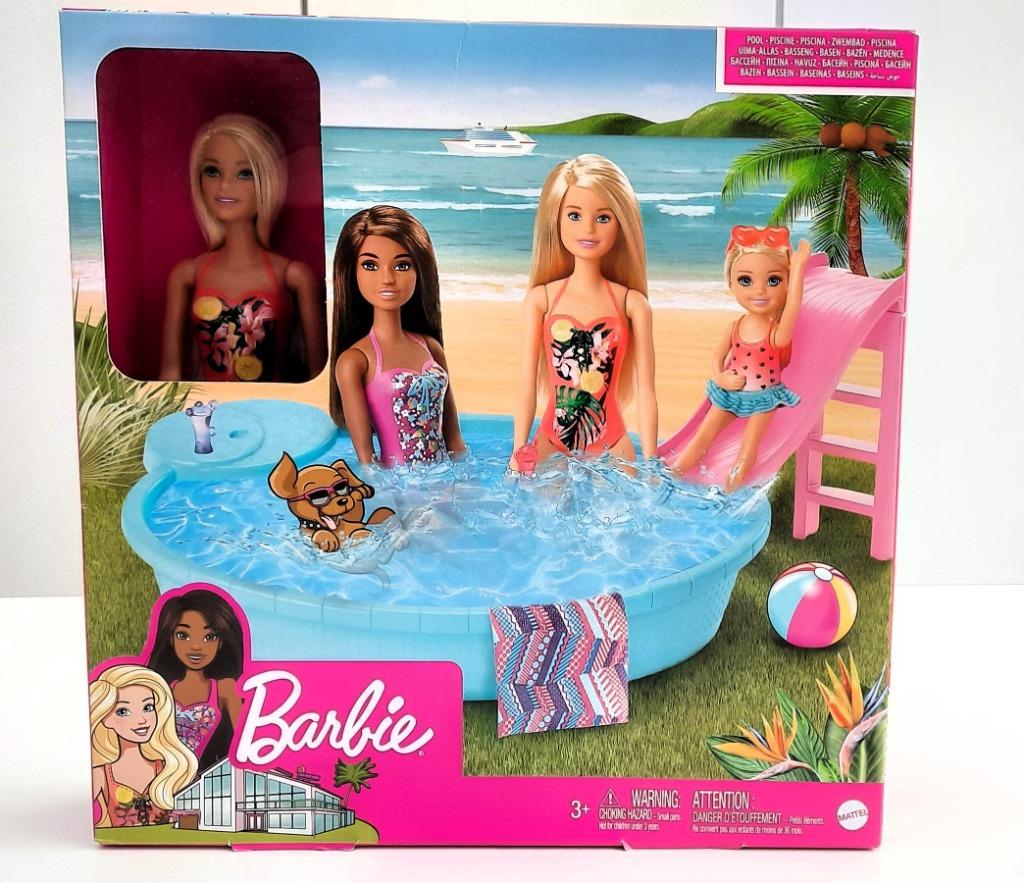 Barbie met zwembad, Kinderen en Baby's, Ophalen of Verzenden, Nieuw, Barbie