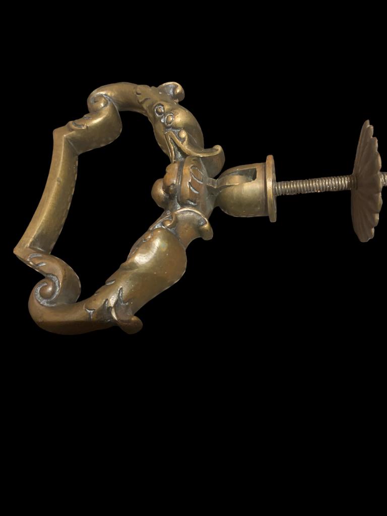 Antieke brons deurklink, Ophalen of Verzenden, Brons