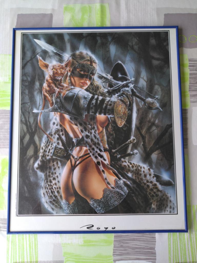 Poster Luis Royo cadre 50x60, Enlèvement ou Envoi, Rectangulaire vertical, Avec cadre, A1 jusqu'à A3