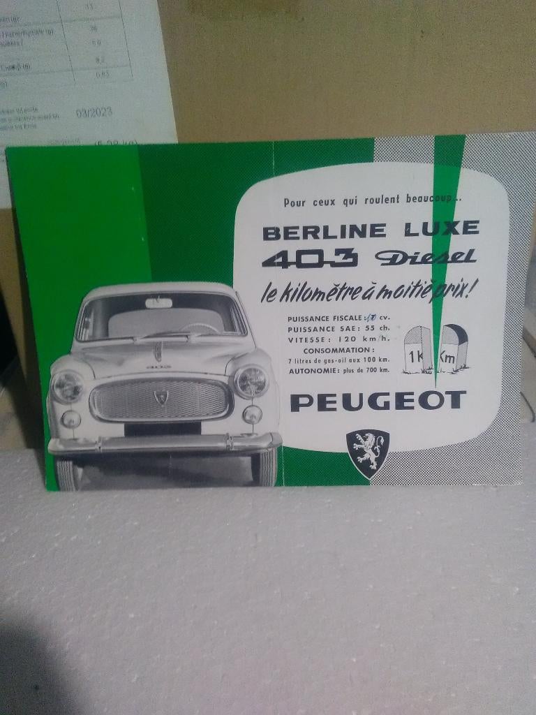 Peugeot 403 'publicite de garage, Enlèvement ou Envoi