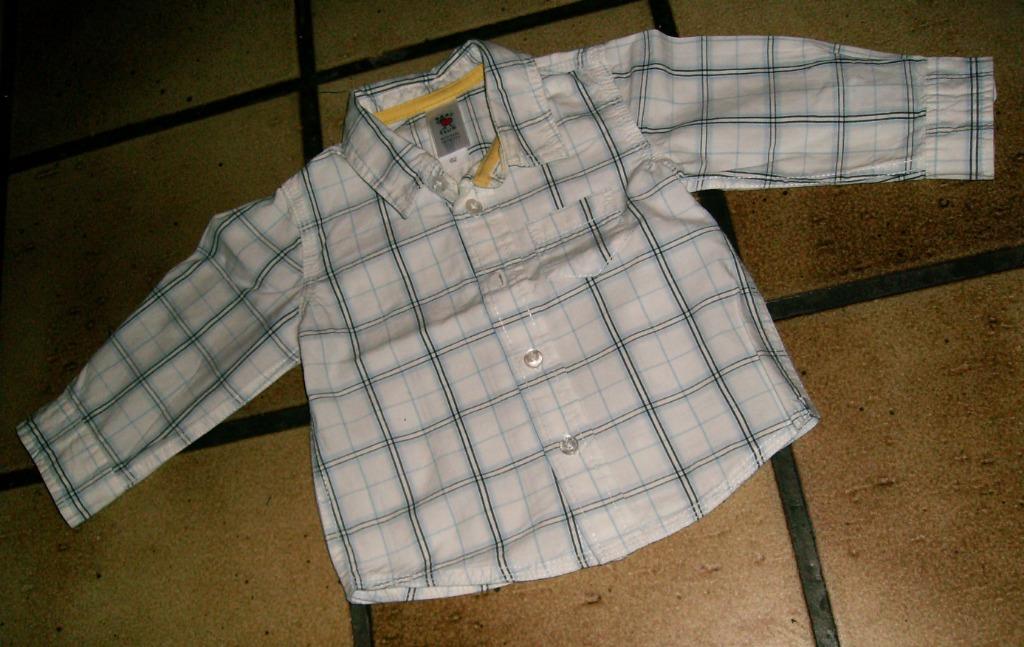 geruit hemdje met t-shirt mt 62, Ophalen of Verzenden, Gebruikt, Jongetje, Setje