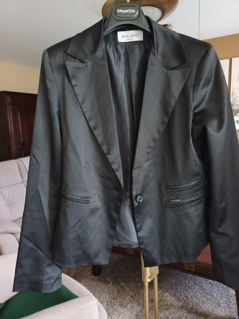 Veste fine entièrement nouvelle « AMELIE & AMELIE », Enlèvement ou Envoi, Neuf, Taille 46/48 (XL) ou plus grande, Noir