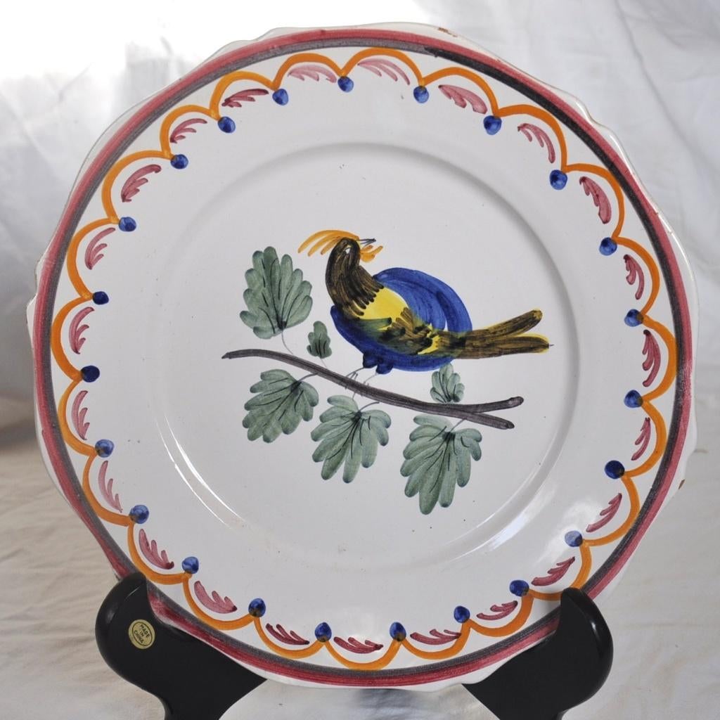 assiette decorative francaise decor a l'oiseau (3), Enlèvement ou Envoi