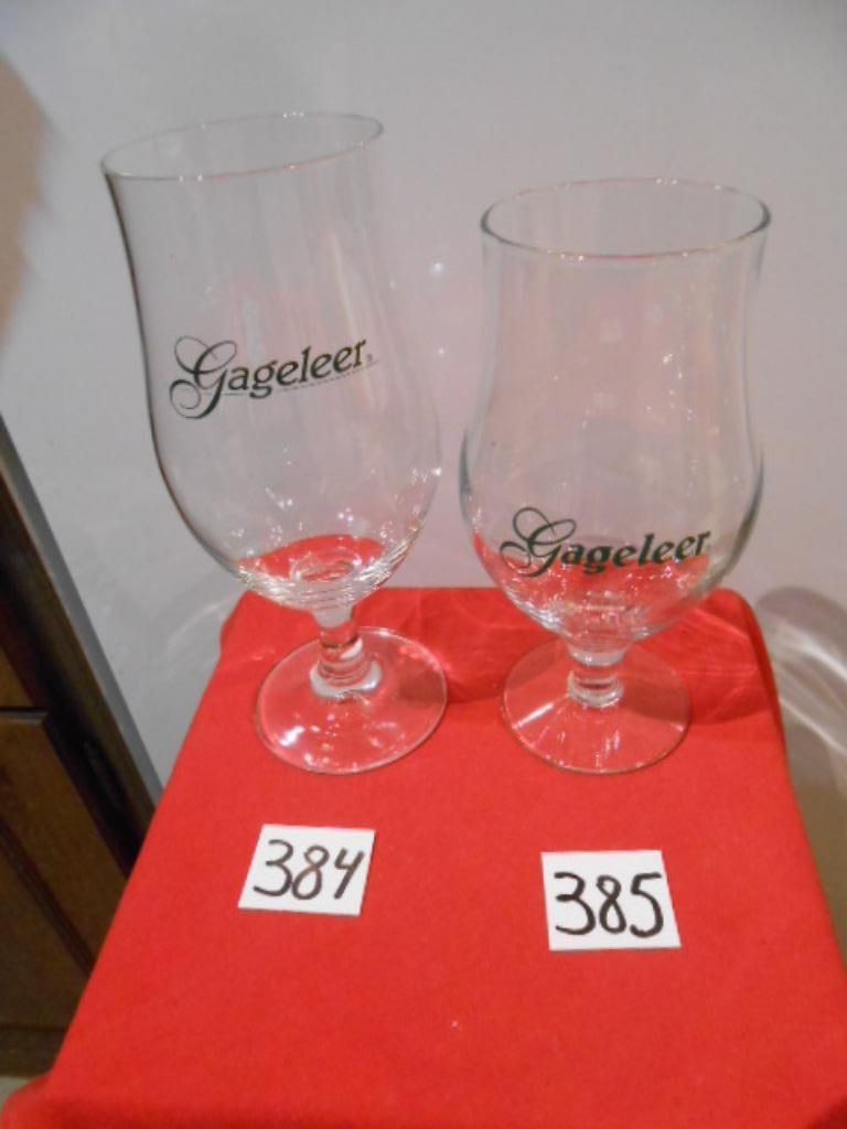 Base d'église de collection de verres à bière Gageleer Ritze, Enlèvement ou Envoi, Comme neuf, Verre à bière