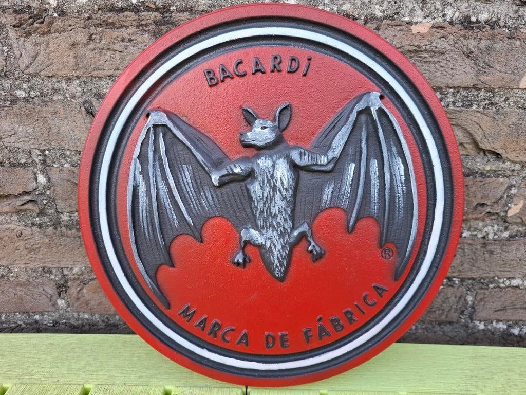 Zwaar gietijzeren reclamebord Bacardi rum, Ophalen of Verzenden, Nieuw