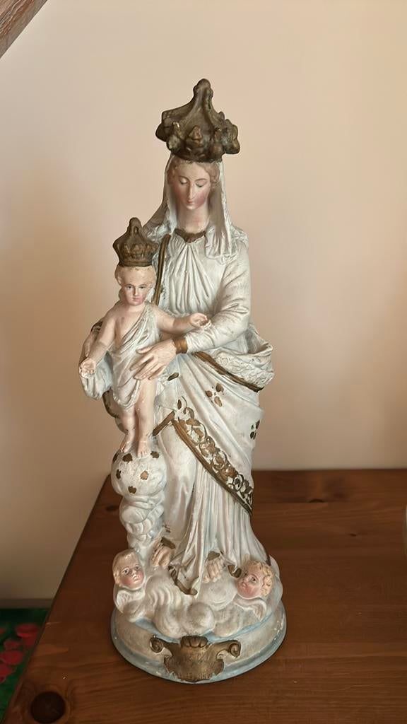 Mariabeeld met jezus, Antiek en Kunst, Antiek | Religieuze voorwerpen, Ophalen