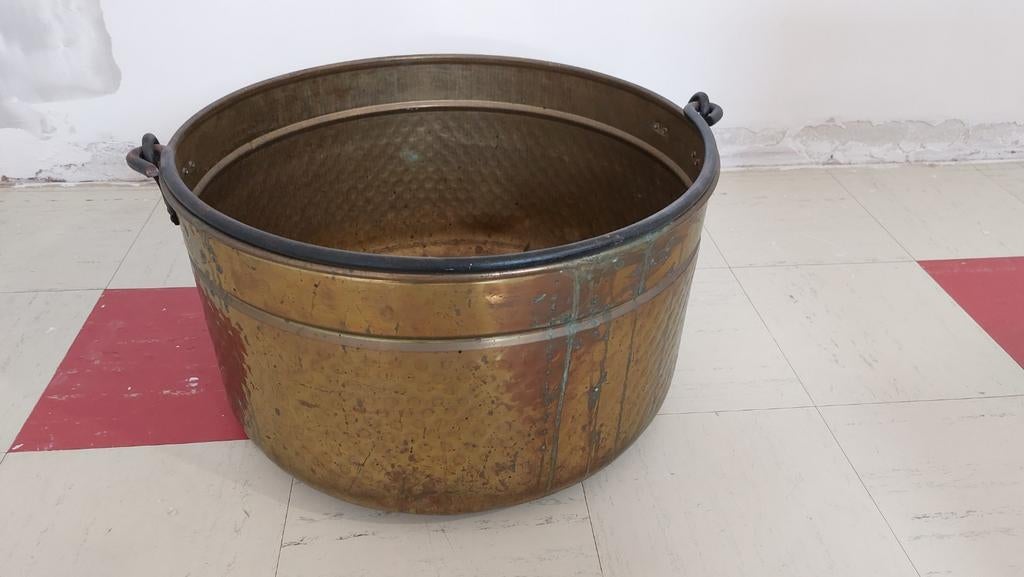 Grand seau en cuivre pour bois, Maison & Meubles, Seaux, Enlèvement, Bois