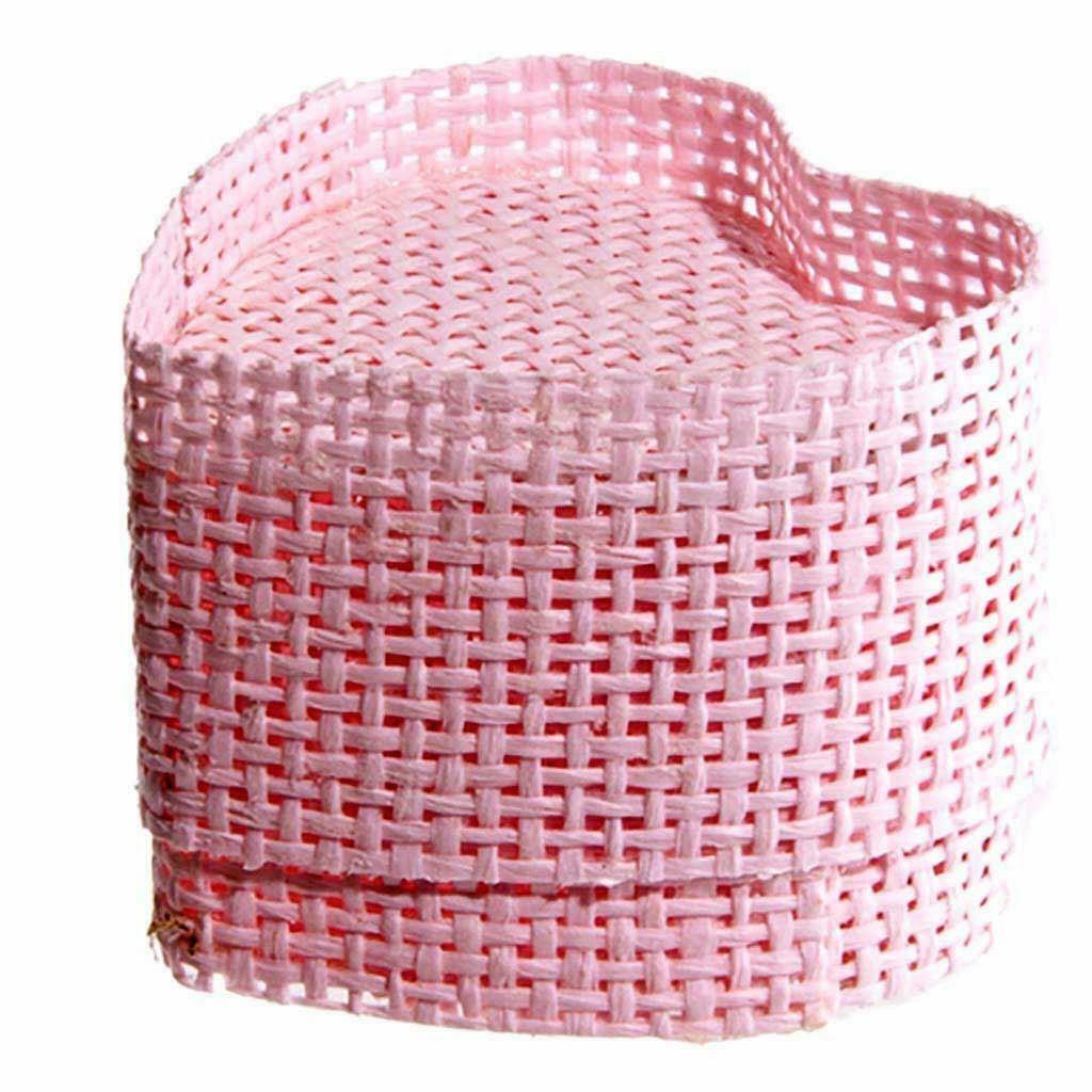 50x coeur rose osier boîtes à dragées bonbonnières baptême, Ophalen, Nieuw, Versiering