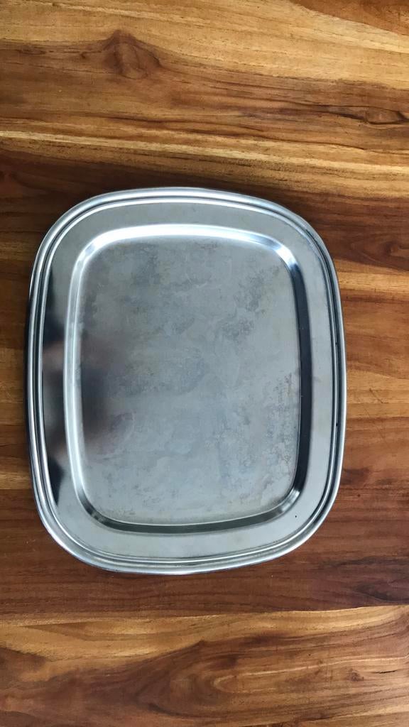 Inox plateau 40 cm x 33,5 cm - in gebruikte staat, Enlèvement ou Envoi, Utilisé