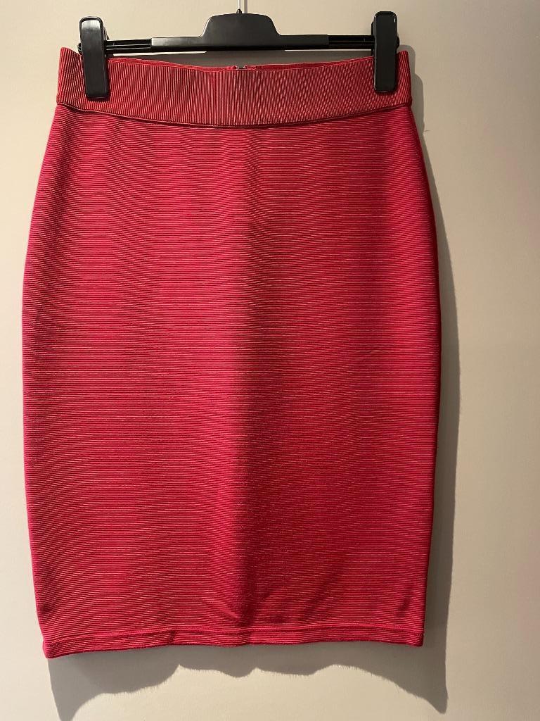 Bordeauxroze kokerrok E5-mode M, Kleding | Dames, Rokken, Maat 38/40 (M), E5-mode, Ophalen of Verzenden, Knielengte