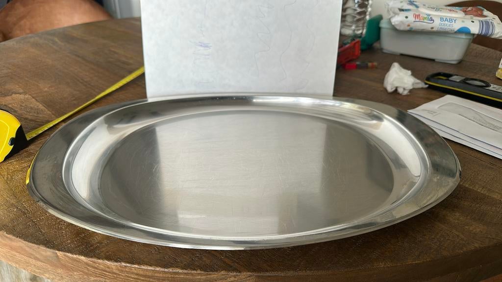 Alessi inox 18/10 dienblad 46cm, Huis en Inrichting, Keuken | Servies, Overige materialen, Gebruikt, Ophalen of Verzenden, Effen