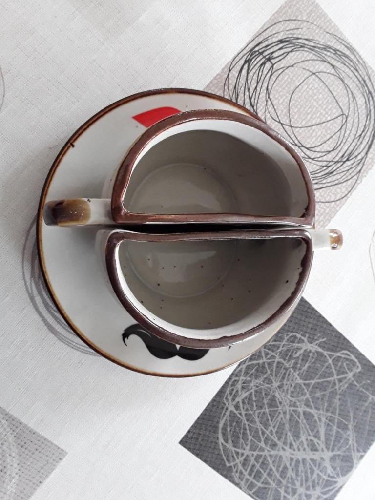 2 demi tasses avec soucoupe, Maison & Meubles, Enlèvement ou Envoi, Neuf