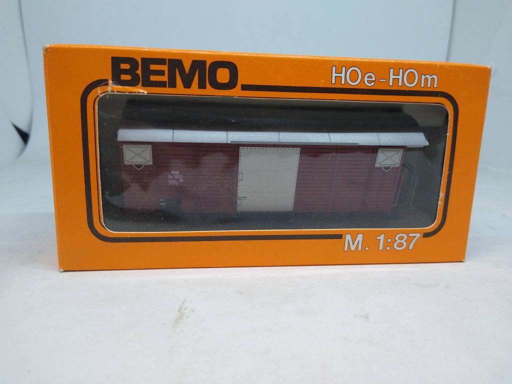Bemo 2050 H0e Gesloten goederenwagen van de RhB Gb 5041, Hobby en Vrije tijd, Modeltreinen | H0, Overige merken, Gelijkstroom