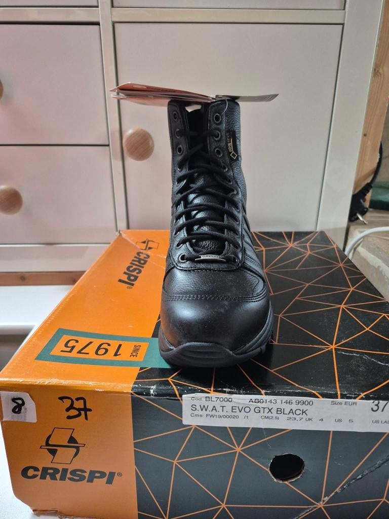 Bottines SWAT EVO GTX Black Neuves P37 (8-9), Crispi, Zwart, Lage of Enkellaarzen, Nieuw