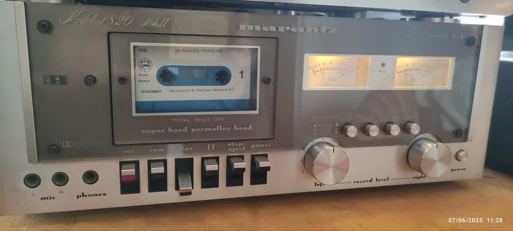 MARANTZ DECK K7 VINTAGE 1820 MKII, Audio, Tv en Foto, Cassettedecks, Ophalen, Marantz