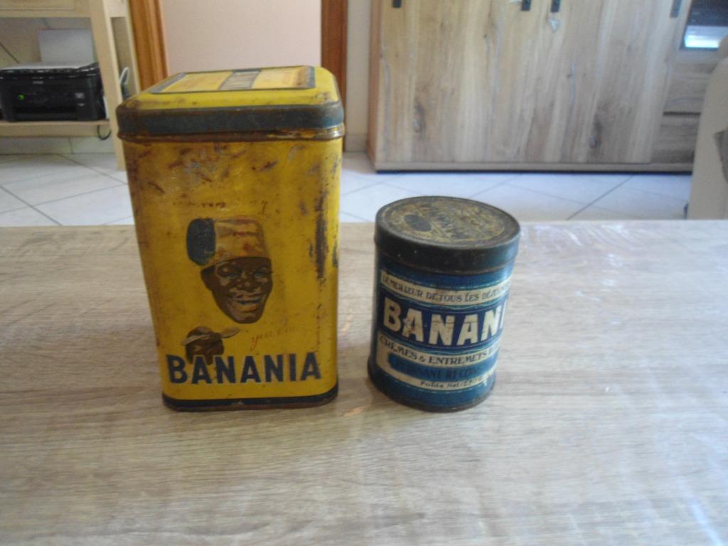 Paire d'anciennes Boîtes lithographiées Banania dans leur ju, Enlèvement ou Envoi, Utilisé, Autres types