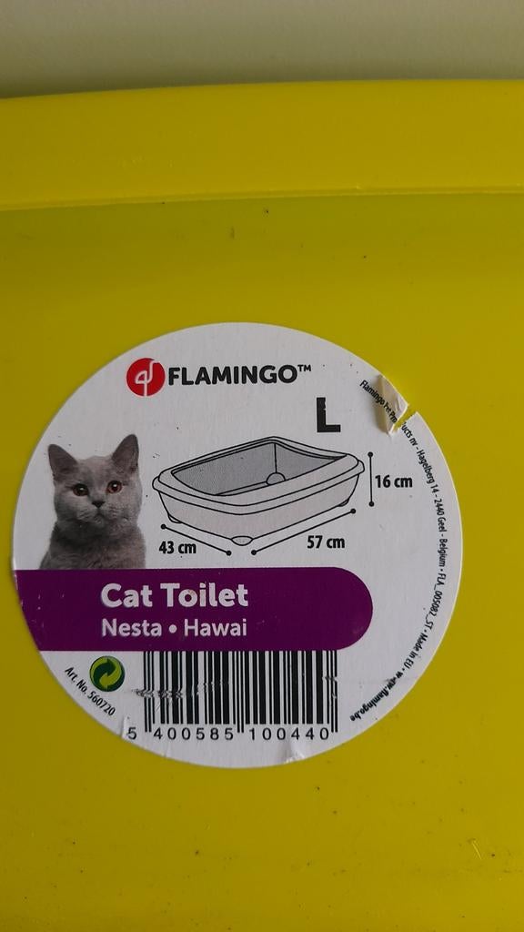 Kattentoilet, FLAMINGO, large, gebruikt, ontsmet, Ophalen, Gebruikt, Open