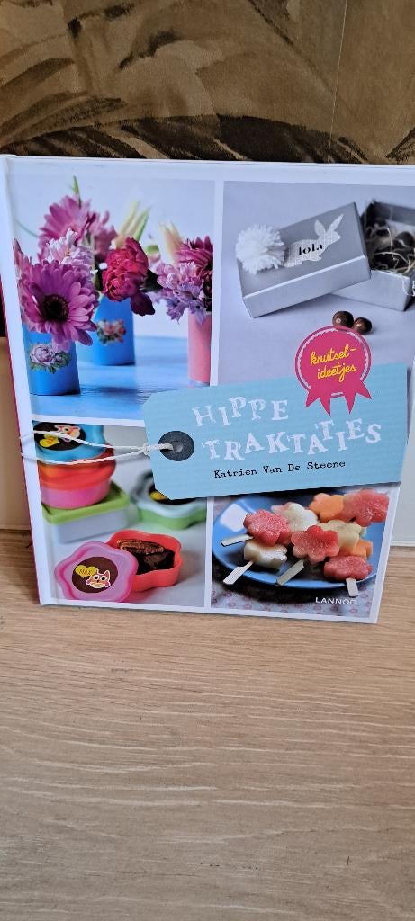 Boek Hippe traktaties, Boeken, Hobby en Vrije tijd, Ophalen of Verzenden, Zo goed als nieuw, Scrapbooking en Knutselen