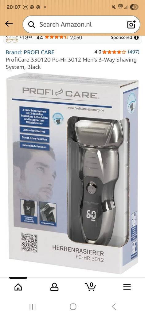 ProfiCare PC-HR 3012 nieuw in geseald doos, Ophalen
