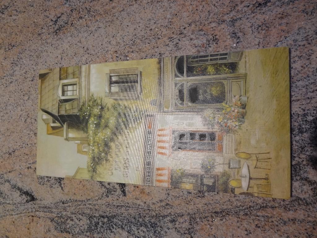 Charmante wanddecoratie op doek / canvas (prima staat !), Ophalen, Zo goed als nieuw