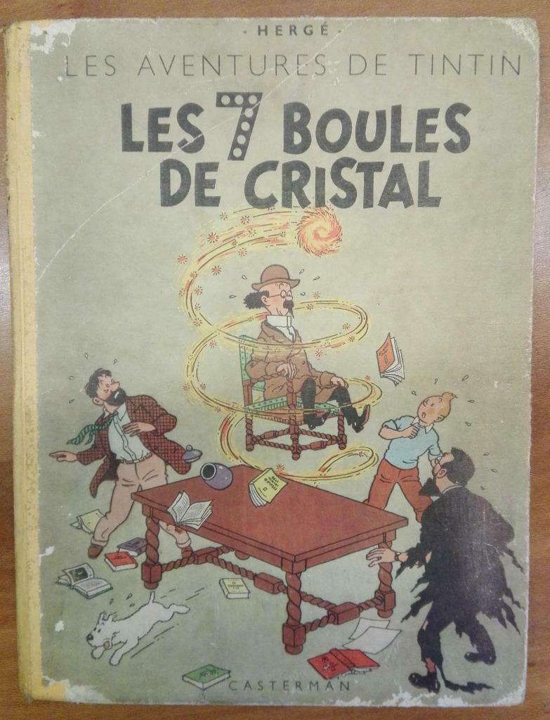 Tintin: les sept boules de crystal édition B3zéro-1949, Livres, Une BD, Enlèvement ou Envoi, Utilisé